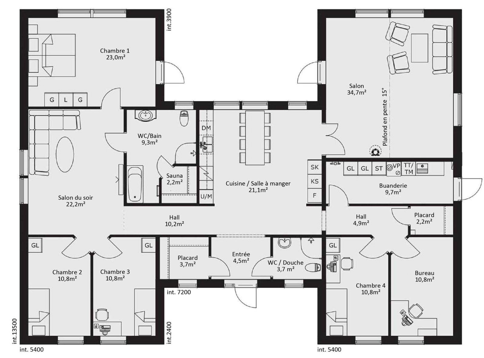 maison de 7 pièces avec cuisine ouverte - surface habitable 194m² ... - Plan De Cuisine Ouverte Sur Salle A Manger maison de 7 pièces avec cuisine ouverte - surface habitable 194m² ... - Plan De Cuisine Ouverte Sur Salle A Manger
